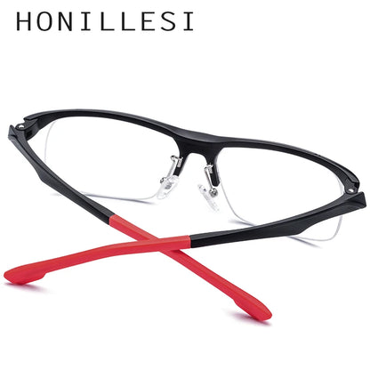 HONILLESI TR90 Eyeglasses Frames Men Basketball Outdoor Ultralight 2019 Sports Half Glasses Frame Eyewear 7210