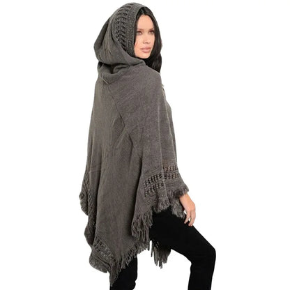 Nouveau manteau cape à franges pour femmes, poncho à franges, manteau à rayures obliques, châle bohème, écharpe