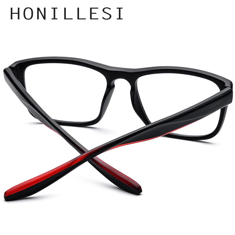 HONILLESI TR90 Eyeglasses Frame Men Sports Eye Glasses Women Outdoor Oversize Square Spectacles Eyewear 7104