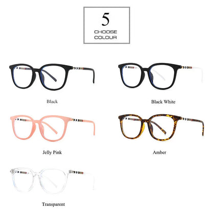 SHAUNA Anti Blue Light TR90 Women Cat Eye Glasses Frames Luxury Men Optical Computer Glasses