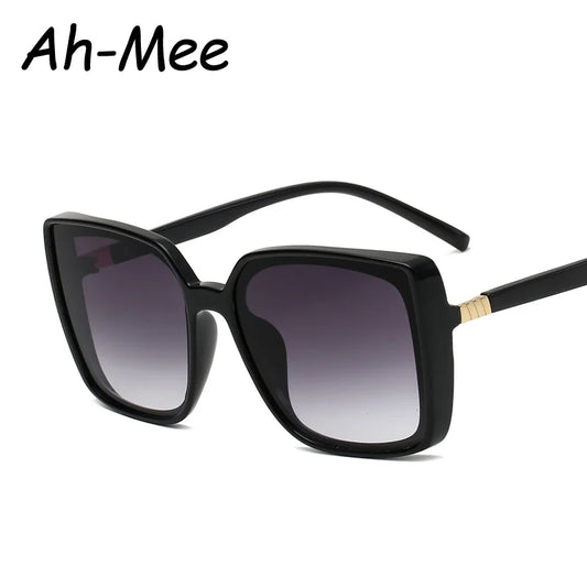 Fashion Oversize Square Sunglasses Women Vintage Brand Designer Trendy Large Frame Sun Glasses Men Gradient Lens Eyewear