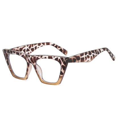 SHAUNA Anti-Blue Light Cat Eye Women Eyeglasses Frames Vintage Spring Hinge Men Optical Frame Computer Glasses