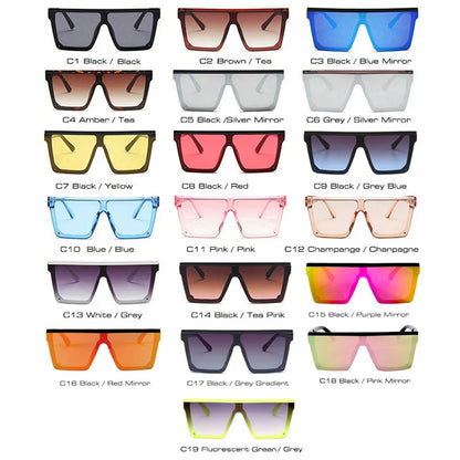 SHAUNA Lunettes de soleil carrées classiques à dessus plat pour femme Marque Designer Revêtement miroir violet Nuances UV400