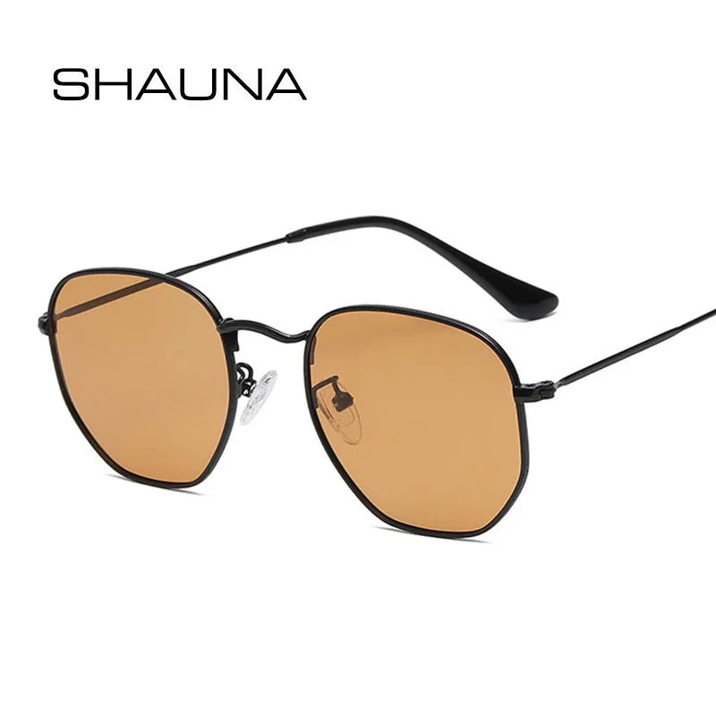 SHAUNA Brand Designer Retro Square Polarized Sunglasses Classic Anti-Blue Light Optical Frames