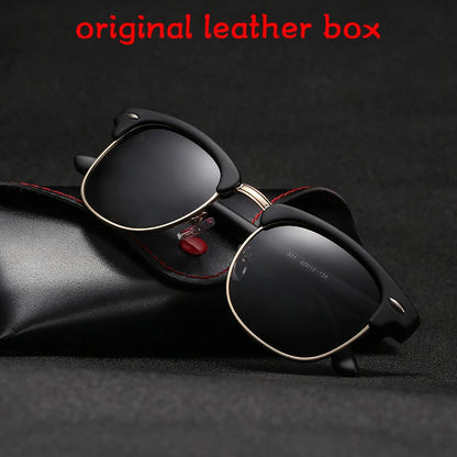 ROSYBEE UV400 Polarized Sunglasses Men Women Classic Cool Retro Sun Glasses Coating  Man Driving Shades Fashion Male Oculos