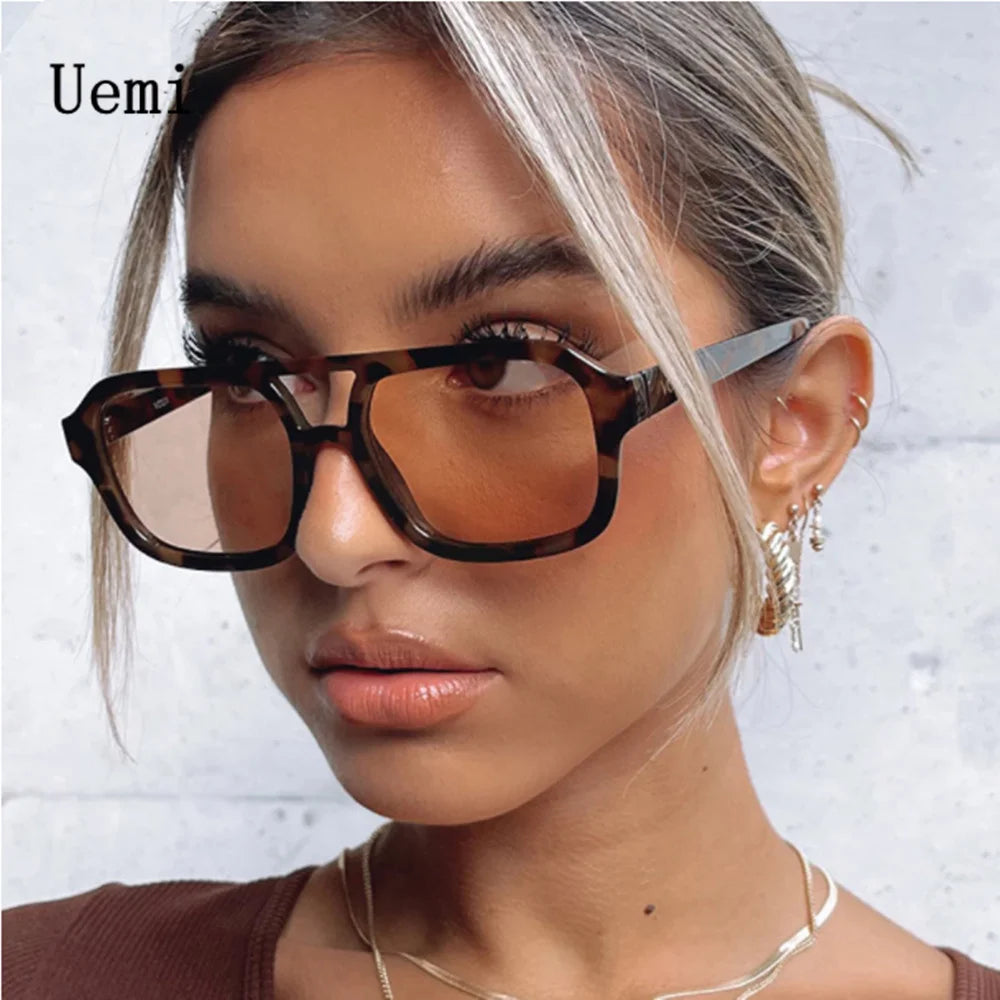 2022 New Retro Modern Square Sunglasses For Women Men Vintage Designer Sun Glasses Fashion Ladies Trending Shades UV400 Eyewear