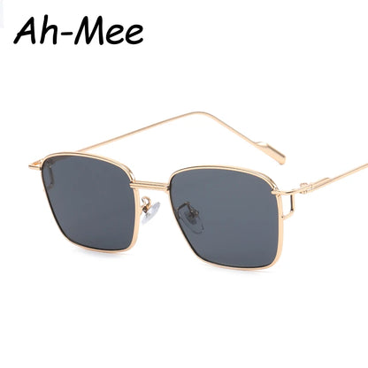 Mode Metall Quadrat Sonnenbrille Frauen Luxus Marke Schwarz Trendy Rechteck Sonnenbrille Für Weibliche Kleine Rahmen Brillen UV400