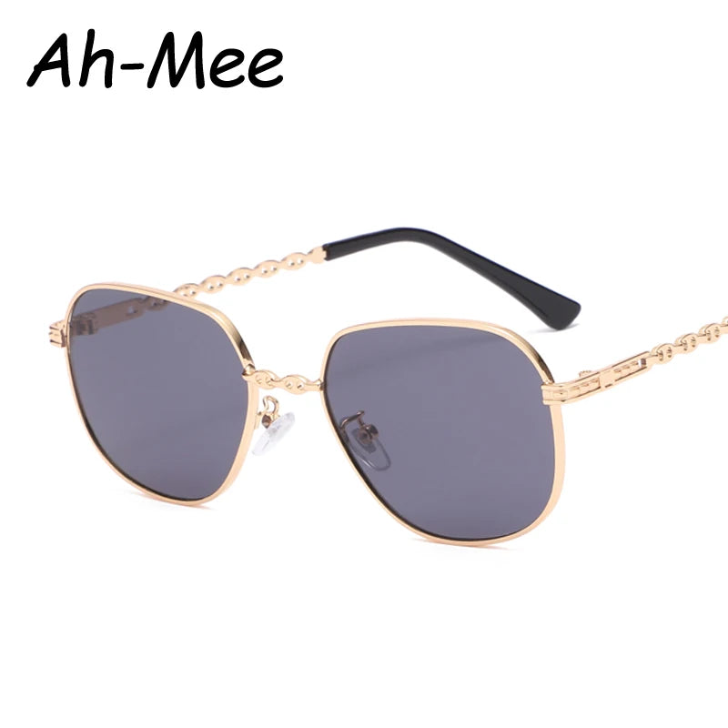 New Square Sunglasses Women Fashion Vintage Alloy Frames Gradient Sun Glasses Retro Punk Metal Shades Oculos De Sol Feminino