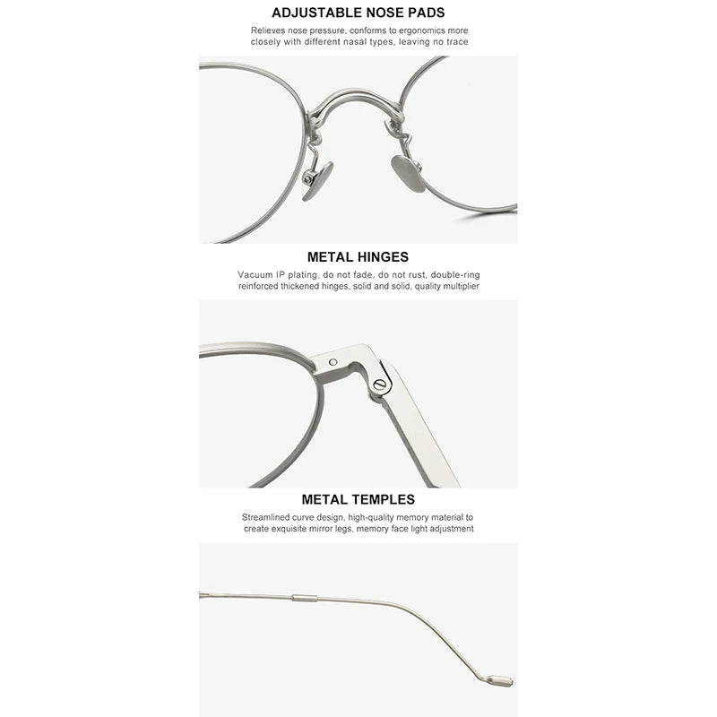 Monture de lunettes en alliage HEPIDEM pour femmes 2020, nouvelle marque coréenne, design, lunettes pour hommes, lunettes rondes en métal, lunettes transparentes 5021