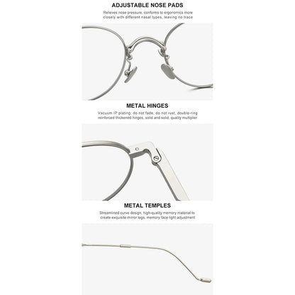 Monture de lunettes en alliage HEPIDEM pour femmes 2020, nouvelle marque coréenne, design, lunettes pour hommes, lunettes rondes en métal, lunettes transparentes 5021