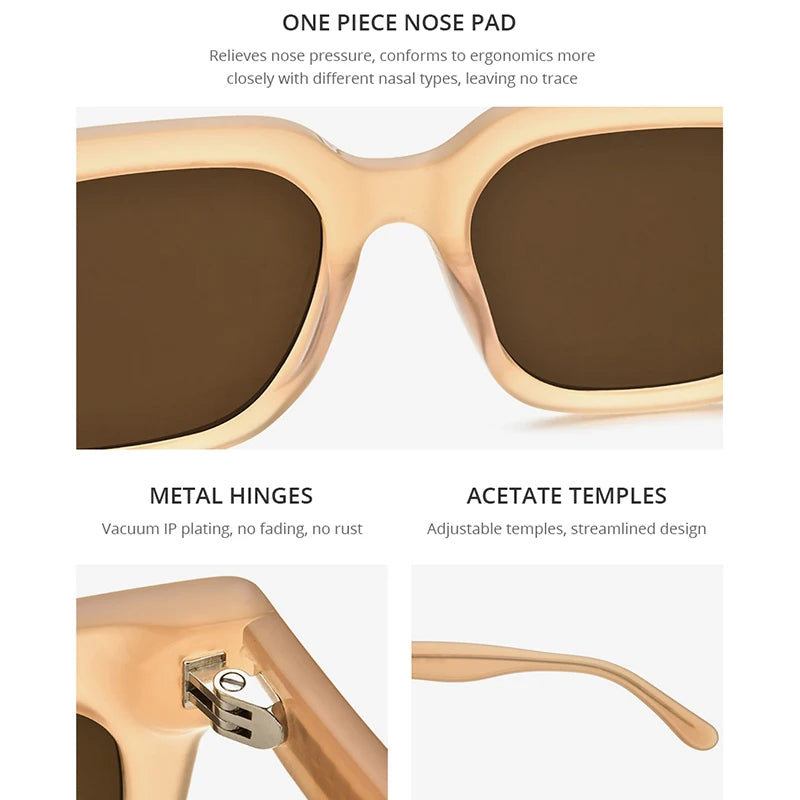 HEPIDEM Acetate Sun Glasses Women Gentle 2021 New Fashion Oversize Korean Square Sunglasses for Men Mirrored Nylon Lens gm 9159