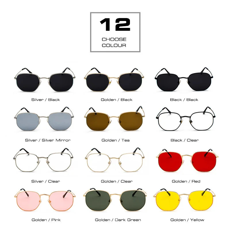 SHAUNA Retro Women Square Sunglasses Classic Men Glasses Frame