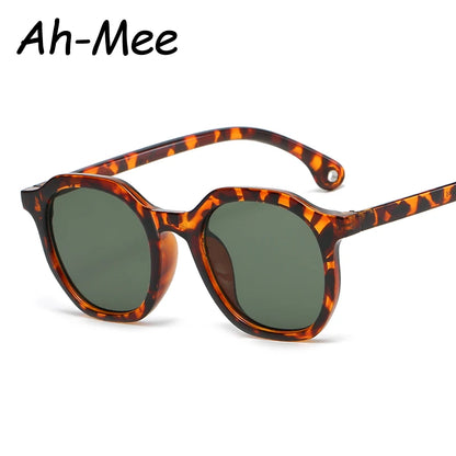 Trendy Oval Sunglasses Women Vintage Brand Designer Green Leopard Sun Glasses Female Small Popular Eyeglasses Eyewear Shades