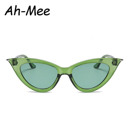 Frauen Cat Eye Sonnenbrille Kleine Größe Marke Designer Mode Retro Damen Cateye Dekoration Sonnenbrille Weibliche Grün Shades UV400