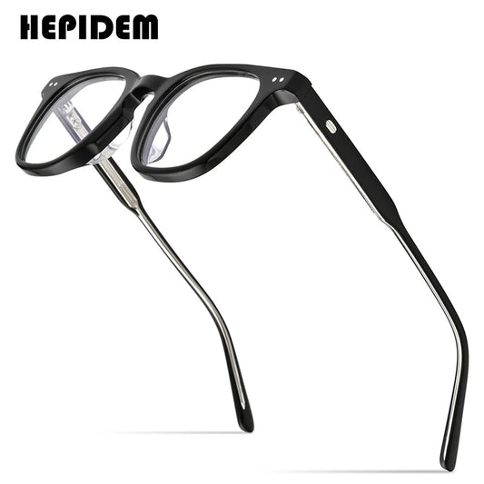 HEPIDEM Acetate Glasses Men Oversize Transparent Square Eyeglasses Frame Women Optical Spectacles  Eyewear LUTTO