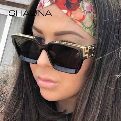 SHAUNA Retro Quadrat Sonnenbrille Frauen Ins Beliebte Sonnenbrille Männer UV400