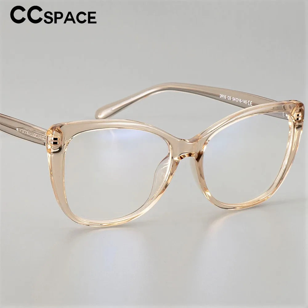 51015 Plastic Titanium Glasses Frames Anti-blue Light Ultralight Cat Eye Men Women Optical Fashion Computer Glasses