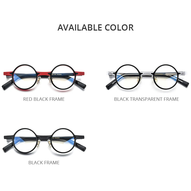 HEPIDEM Acetate Eyeglasses Frame Men 2021 Retro Vintage Small Round Glasses Spectacles Eyewear 9157