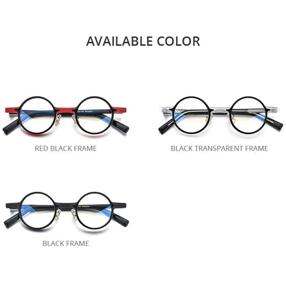 HEPIDEM Acetate Eyeglasses Frame Men 2021 Retro Vintage Small Round Glasses Spectacles Eyewear 9157