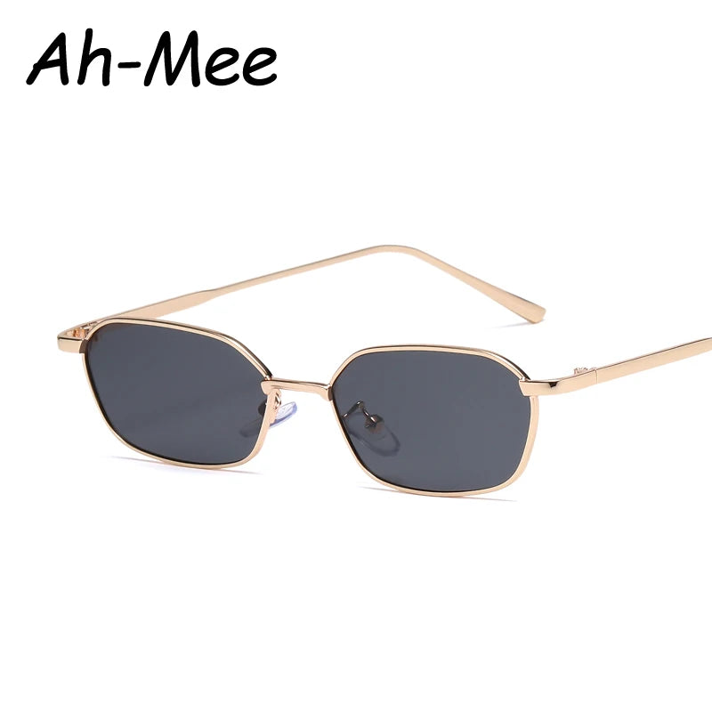 Fashion Retro Square Sunglasses Women‘s Sun Glasses Lady Small Steampunk Metal Eyeglasses Vintage Gradient UV400