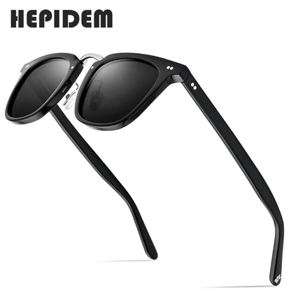 HEPIDEM Acetat Polarisierte Sonnenbrille 2020 Neue Frauen Hochwertige Mode Sonnenbrille Quadrat UV400 Sonnenbrille für Männer 9126