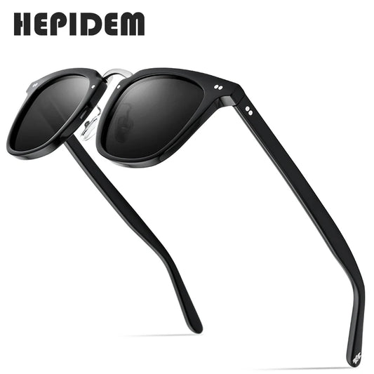 HEPIDEM Acetate Polarized Sunglasses 2020 New Women High Quality Fashion Sunglass Square UV400 Sun Glasses for Men 9126