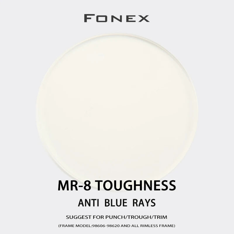 Customized 1.61 MR-8 Anti Blue Toughness Thinner Super-Tough Optical Aspheric Anti Blue Light Lenses( for Punch/Trough/Trim)