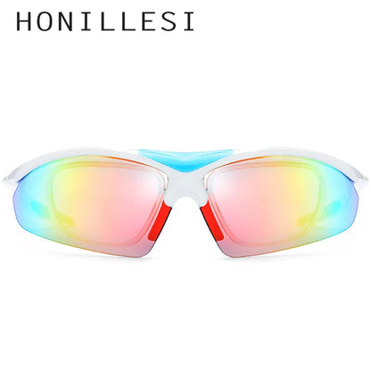 HONILLESI TR90 Polarized Sports Men Sunglasses Sun Glasses Women Driving Fishing Outdoor Myopia Optical Goggles 5 Lens 8006