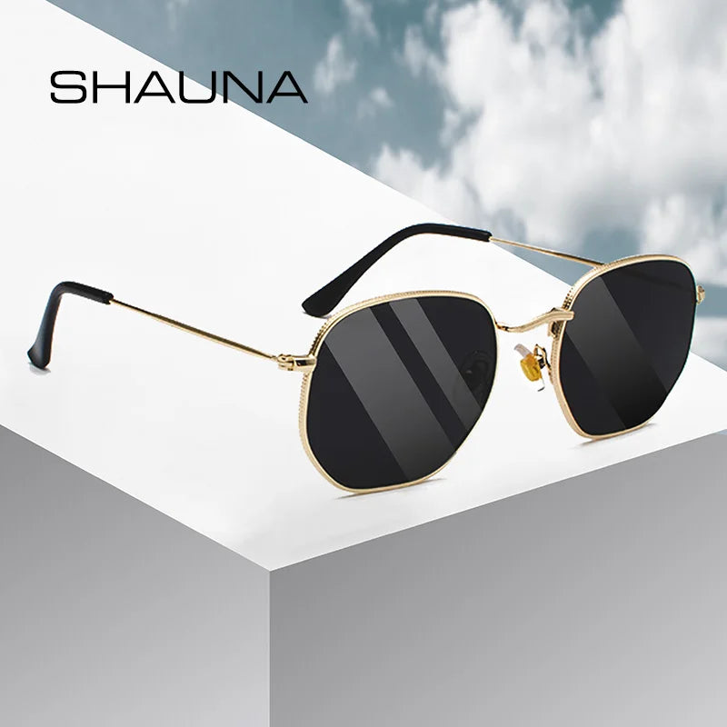 SHAUNA Retro Women Square Sunglasses Classic Men Glasses Frame