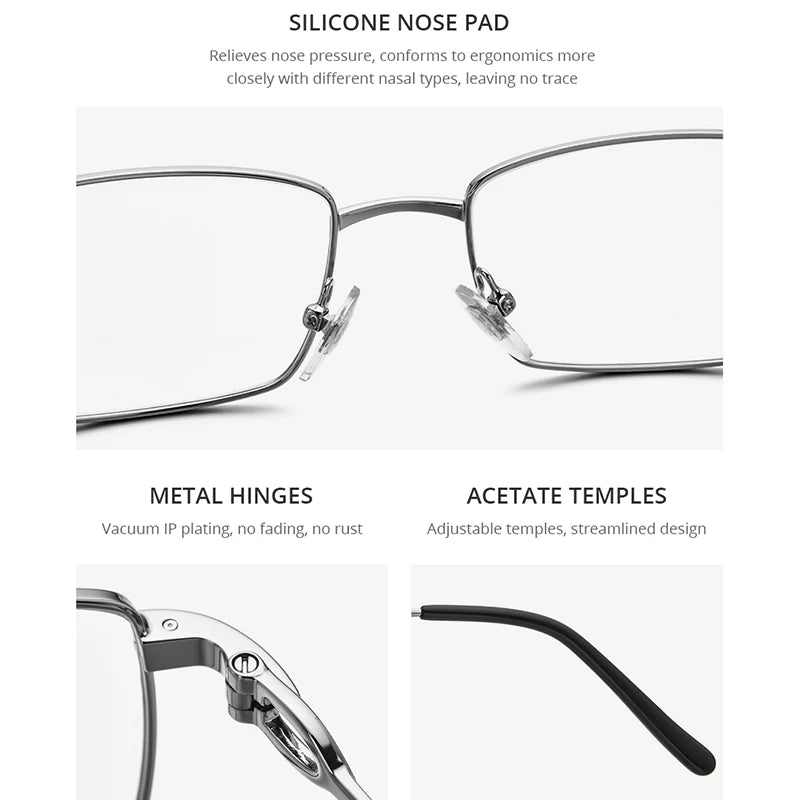 Monture de lunettes en alliage HEPIDEM pour hommes 2022, nouvelle monture de lunettes carrées rétro vintage, lunettes 50252