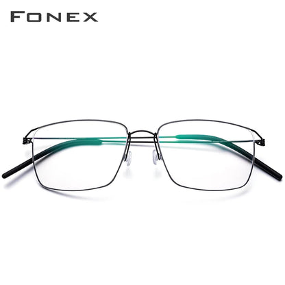 FONEX Titanium Alloy Glasses Men Eyeglasses Frame New Women Korean Morten Screwless Eyewear 98624