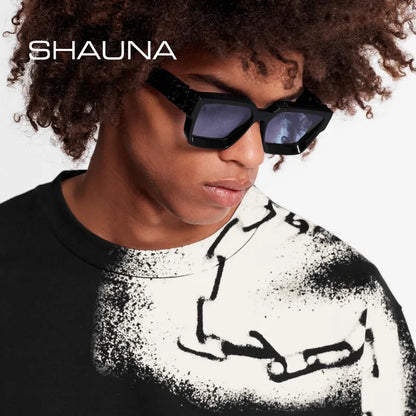 SHAUNA Retro Square Sunglasses UV400