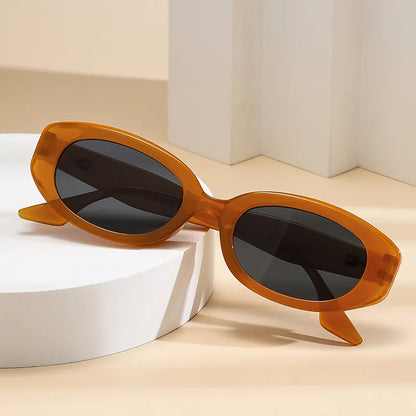 Nouvelle tendance lunettes de soleil femmes hommes ovale riz ongles conception rétro décontracté mode voyage lunettes de soleil pour femme UV400