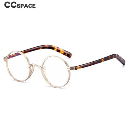 54604 Retro Titanium Round Frame Reading Glasses Men Alloy Glasses Frame Fashion Male Square Eye Myopia Prescription Eyeglasses