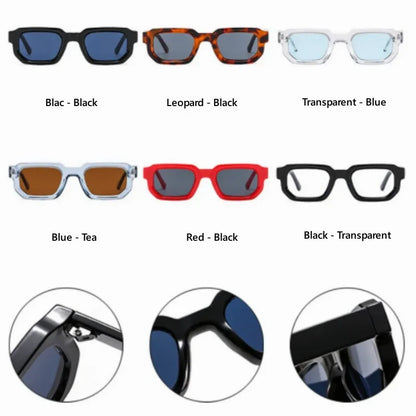 New Fashion Blue Square Sunglasses For Women Men Retro Luxury Designer Clear Lens Sun Glasses Shades UV400 Eyeglasses Wholesale