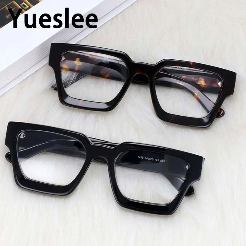 54290 High Quality Acetate Optics Glasses Frame Retro Square Eyewear Designer Luxury Prescription Glasses Frames Optical Eyewear