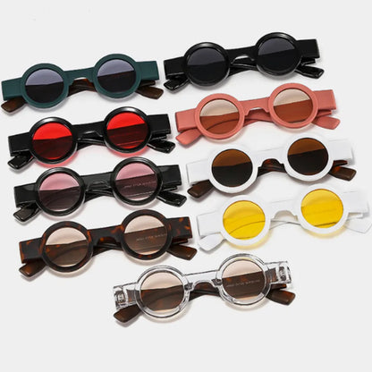 New Retro Punk Small Round Sunglasses For Women Men Clorful Frame Brand Quality Sun Glasses Fashion Trending Shades UV400 Eyegla