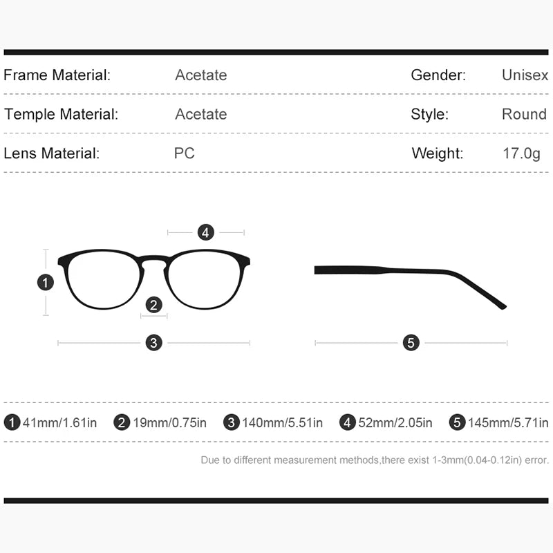 HEPIDEM Acetate Eyeglasses Frame Men Retro Vintage Round Glasses Nerd Women Spectacles Eyewear 9139