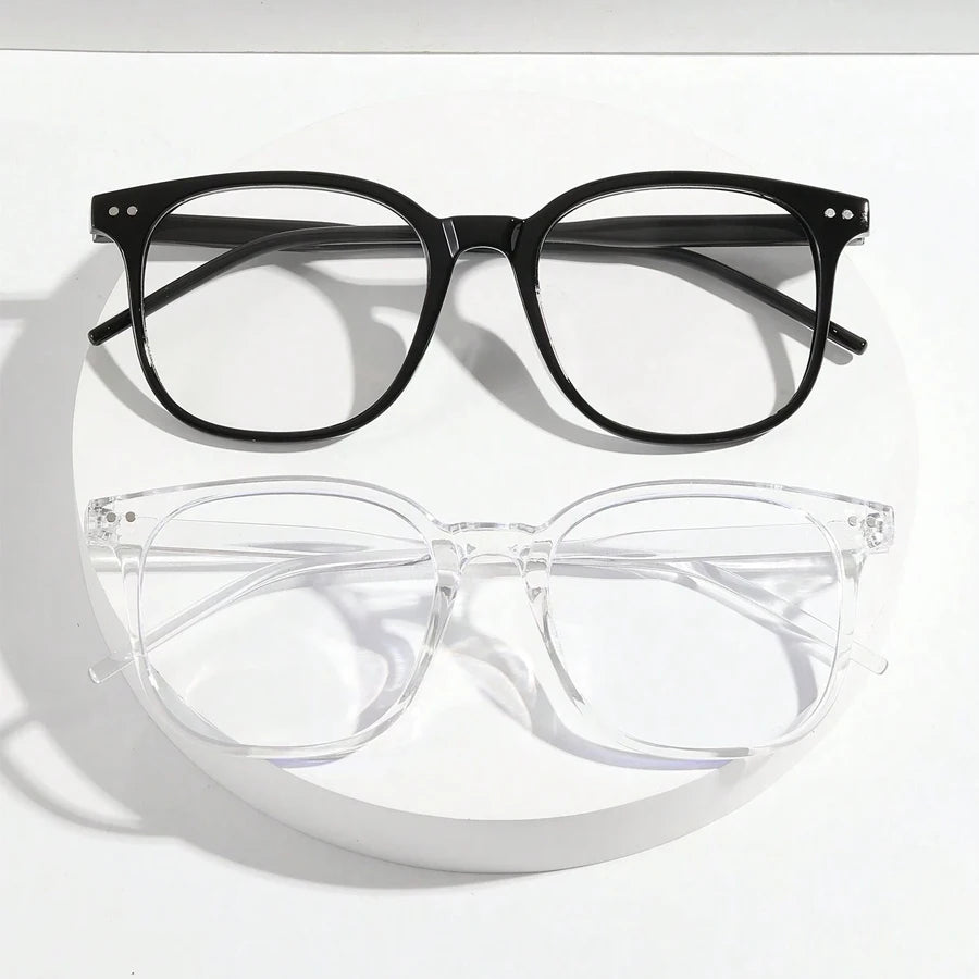 Lunettes carrées noires anti-lumière bleue pour femmes et hommes, monture optique surdimensionnée, protection des yeux, lunettes de bureau pour ordinateur