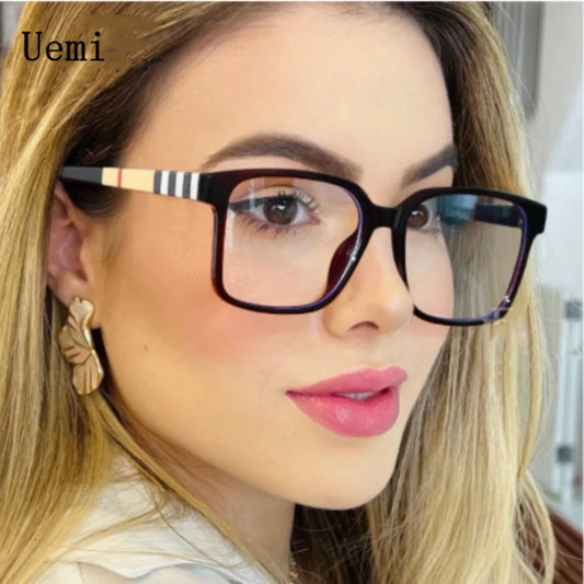 2023 Nouvelles Femmes Mode Anti Lumière Bleue Carré Optique Lunettes Cadres Pour Femme Homme Rétro Lentille Claire Lecture Ordinateur Hommes Eyewe