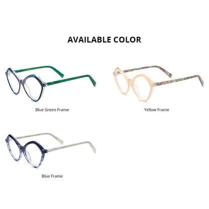 HEPIDEM Multicolor Acetate Glasses Women Fashion Cat Eye 2023 New Eyeglasses Spectacles Eyewear H9338