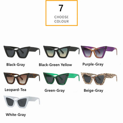 New Fashion Brand Designer Oversized Sunglasses For Women Men Cat Eye Modern Retro Sun Glasses Ins Trending Shades UV400 Eyeglas