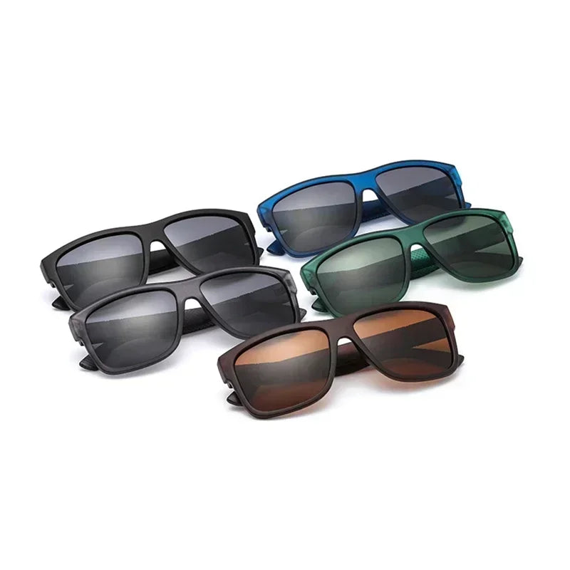 Lunettes de soleil polarisées de marque de luxe 2024 pour hommes, lunettes d'extérieur haut de gamme, lunettes de conduite carrées à la mode, lunettes de soleil de voyage UV400