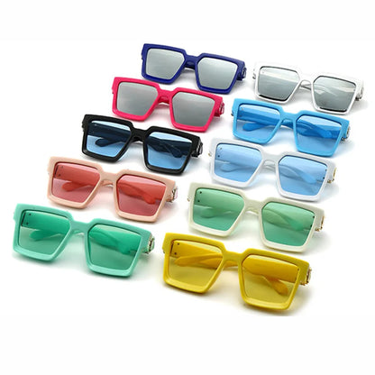 SHAUNA Retro Square Sunglasses Women Brand Designer Summer Styles Candy Colors Fashion Silver Mirror Shades Men UV400