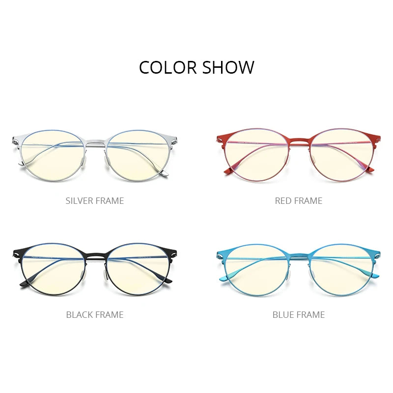 FONEX Anti Blue Light Blocking Glasses Women Brand Designer 2020 New Vintage Round Antiblue Rays Computer Eyeglasses Men FAB016