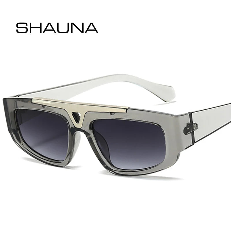 SHAUNA Retro Metall Hohl Männer Cat Eye Sonnenbrille Mode Marke Designer Farbverlauf Shades UV400 Frauen Trend Sonnenbrille