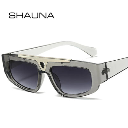 SHAUNA Retro Metall Hohl Männer Cat Eye Sonnenbrille Mode Marke Designer Farbverlauf Shades UV400 Frauen Trend Sonnenbrille