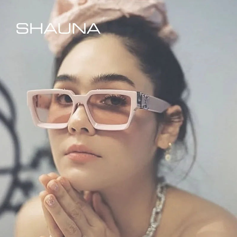 SHAUNA Ins Popular Square Sunglasses UV400