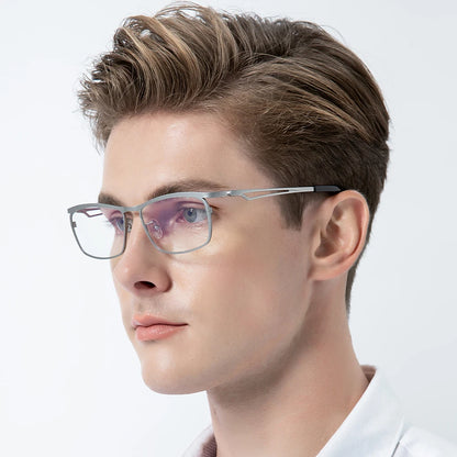 FONEX Titanbrille Herren 2023 Neues Design Quadratische Ultraleichtbrille Damen Brillen F85768