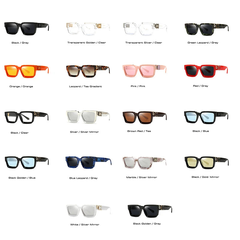 SHAUNA Retro Square Sunglasses UV400